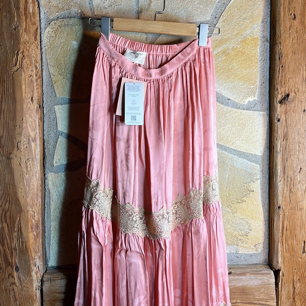 Spell x Free People Ocean Maxi Skirt in Coral - Picture 7 of 8
